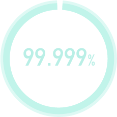 99.999%以上